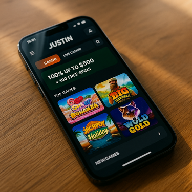 Justin Casino - Mobile Browser-Erfahrung - Responsives Spielen unterwegs